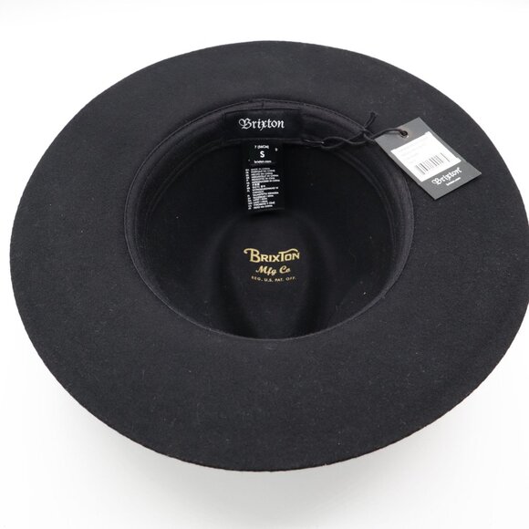 Brixton Wesley Fedora Hat Men S Black Winter Wool Felt Stylish Bohemian Warm NWT - Picture 7 of 16